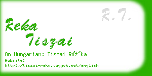 reka tiszai business card